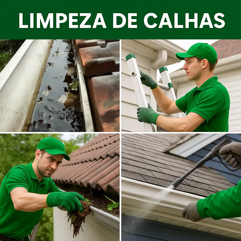Como é feito desentupimento de calhas